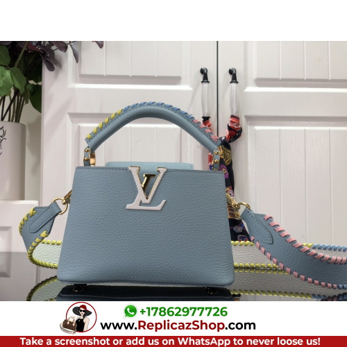 LV x YK Capucines Mini Bag - Luxury Capucines Blue